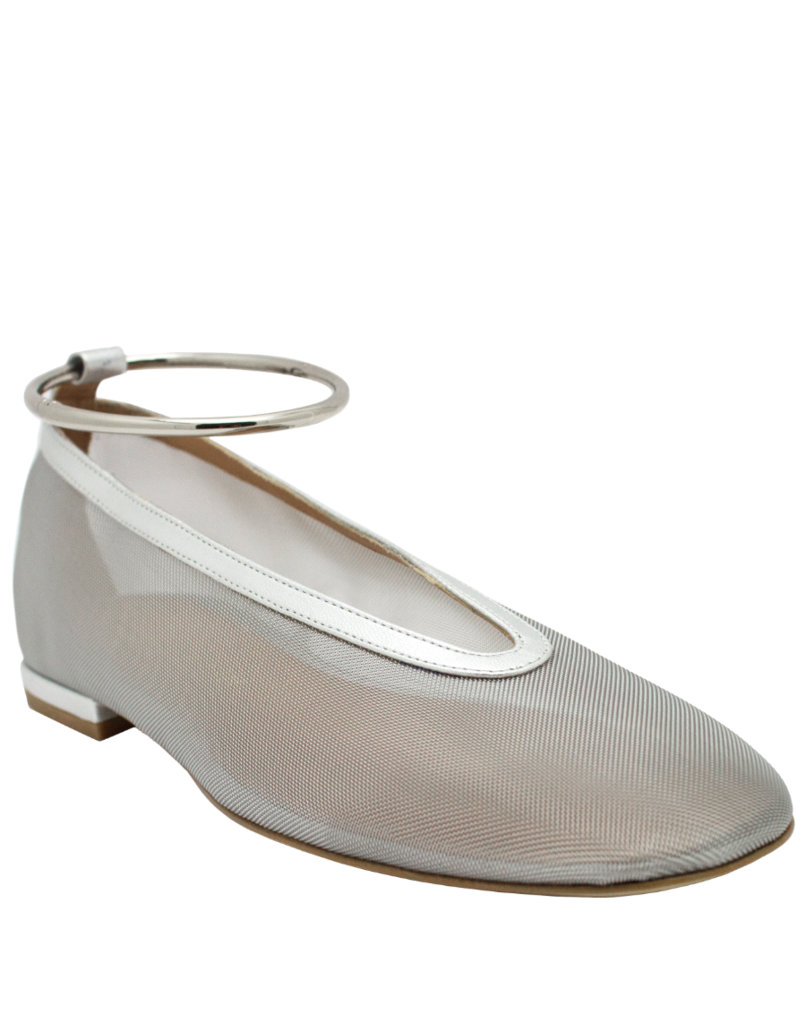 Chantal Chantal Ch1J Silver Flat Mesh Ballerina With Bracelet 2572