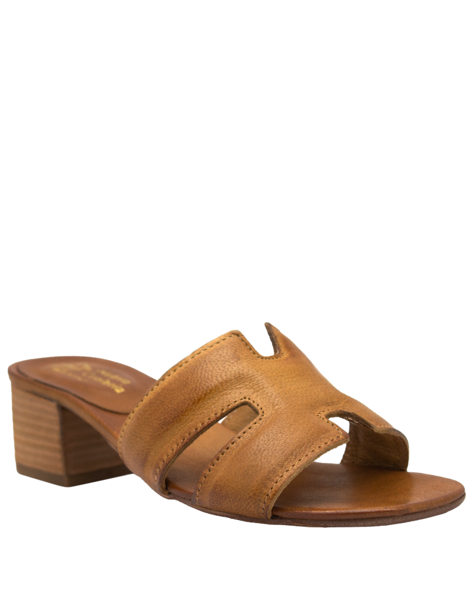 Nuova Nuova N1W Tan Mule With Block Heel 5051