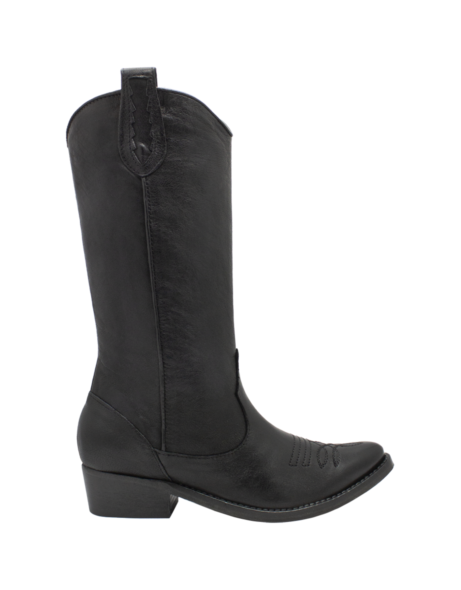 History541 History HF2M Black Mid Calf  With Zipper Jamie