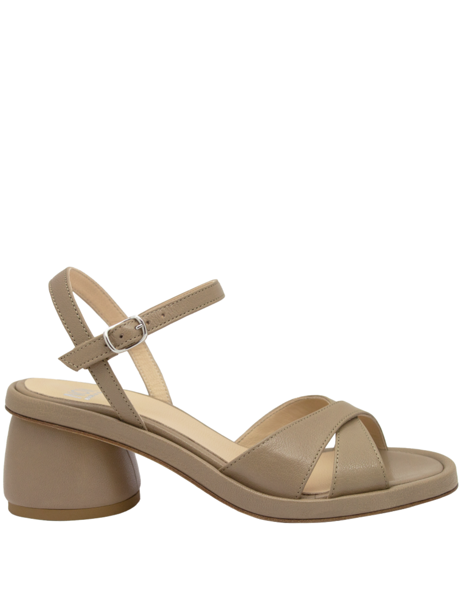 Now Now N46C Taupe Cross Over Buckle Sandal 9220