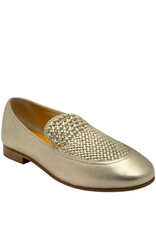 MaraBini MaraBini M12L Gold Loafer With Woven Leather 1020