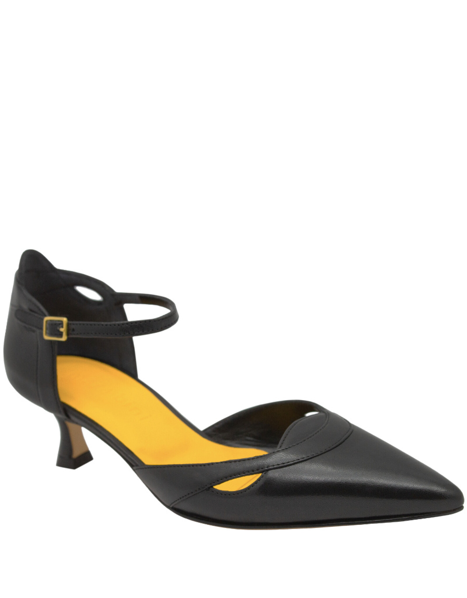 MaraBini MaraBini M12M Black Kitten Heel Mary Jane 1021