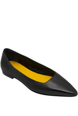MaraBini MaraBini M12P Black Calf Ballerina Flat 1023