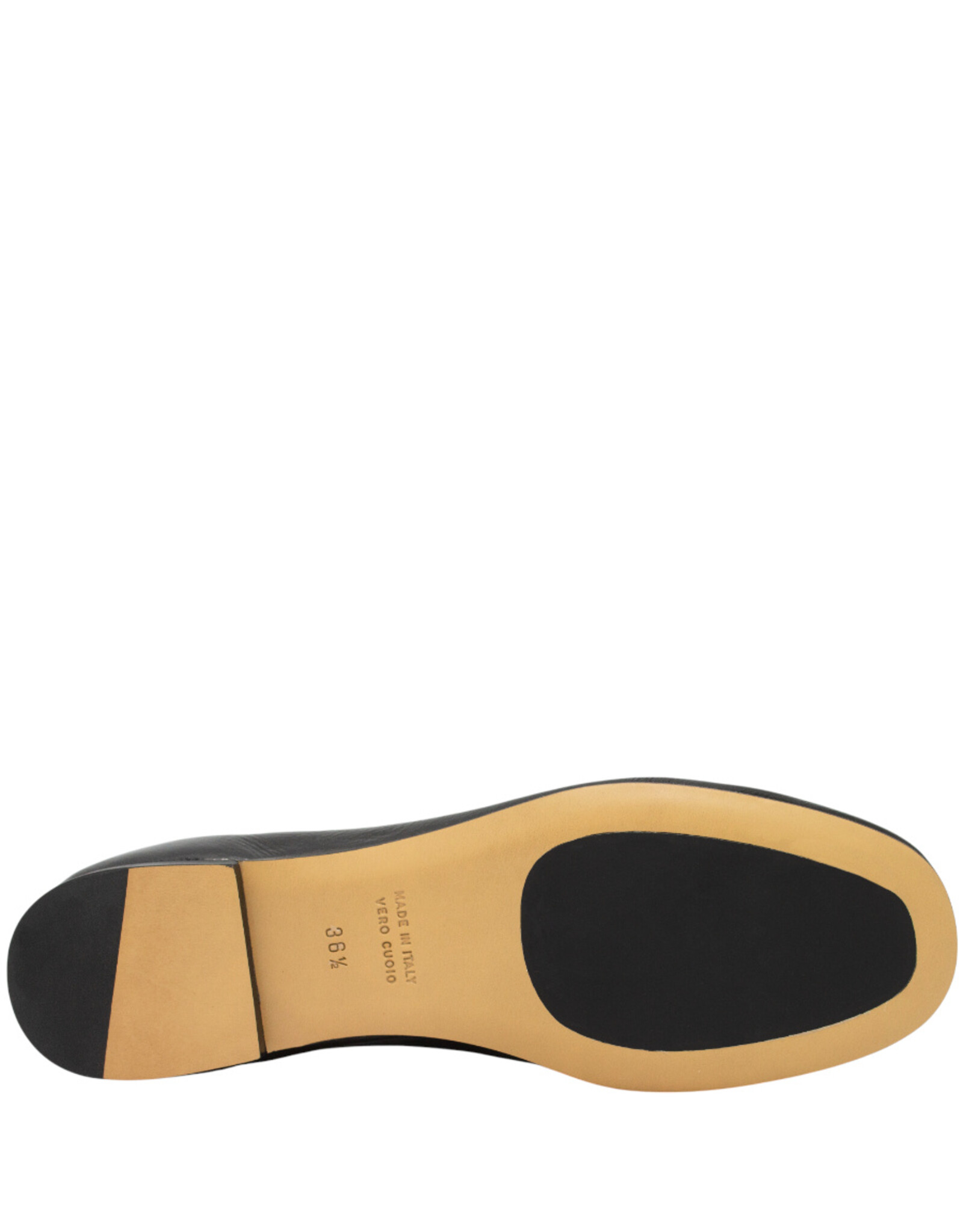 MaraBini MaraBini M12T Black Round Toe Ballerina With Ornament 1026