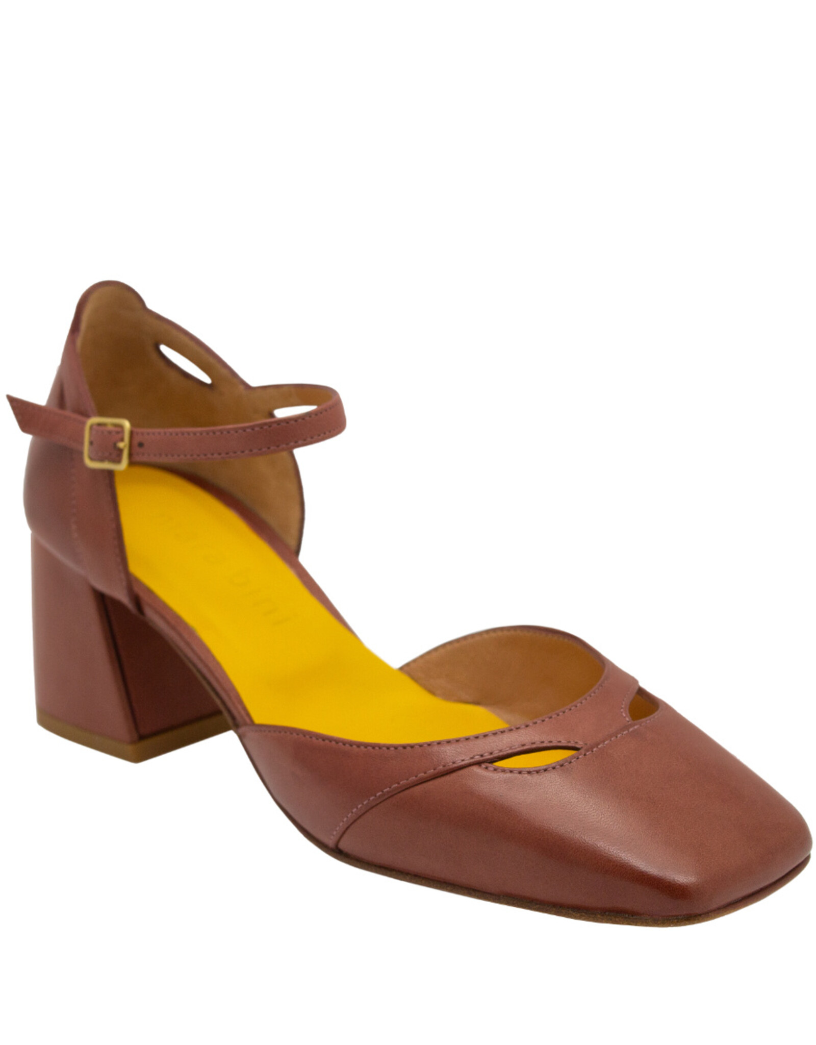MaraBini MaraBini M12V Wood Mary Jane Square Toe 1027