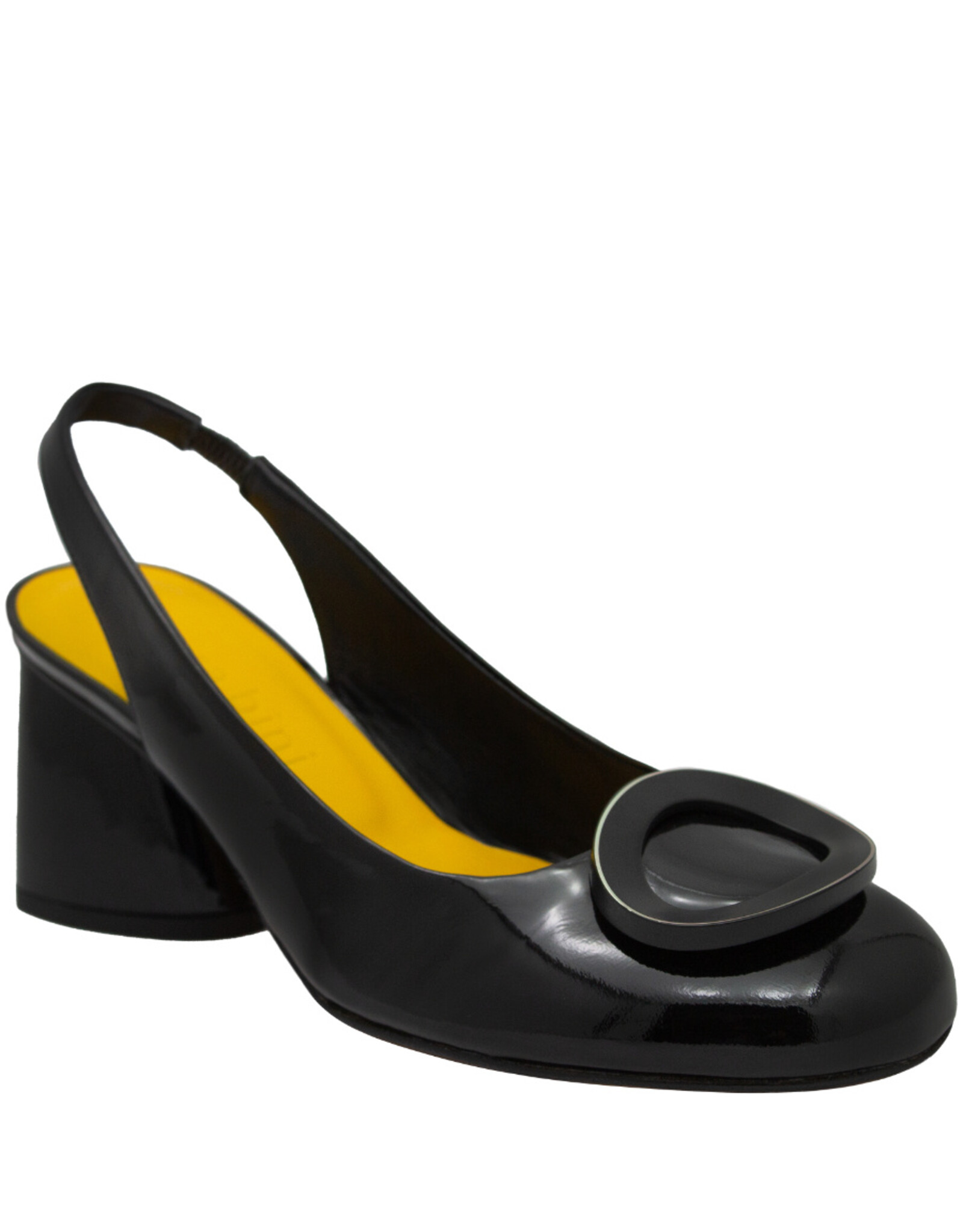 MaraBini MaraBini M13 Black Sling Pump With Buckle Detail 1029