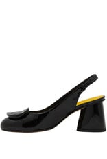 MaraBini MaraBini M13 Black Sling Pump With Buckle Detail 1029