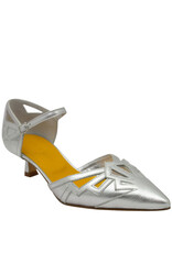 MaraBini MaraBini M13B Silver Mary Jane Point Toe 1030