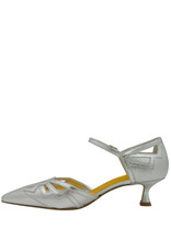MaraBini MaraBini M13B Silver Mary Jane Point Toe 1030