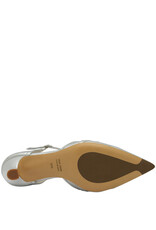 MaraBini MaraBini M13B Silver Mary Jane Point Toe 1030