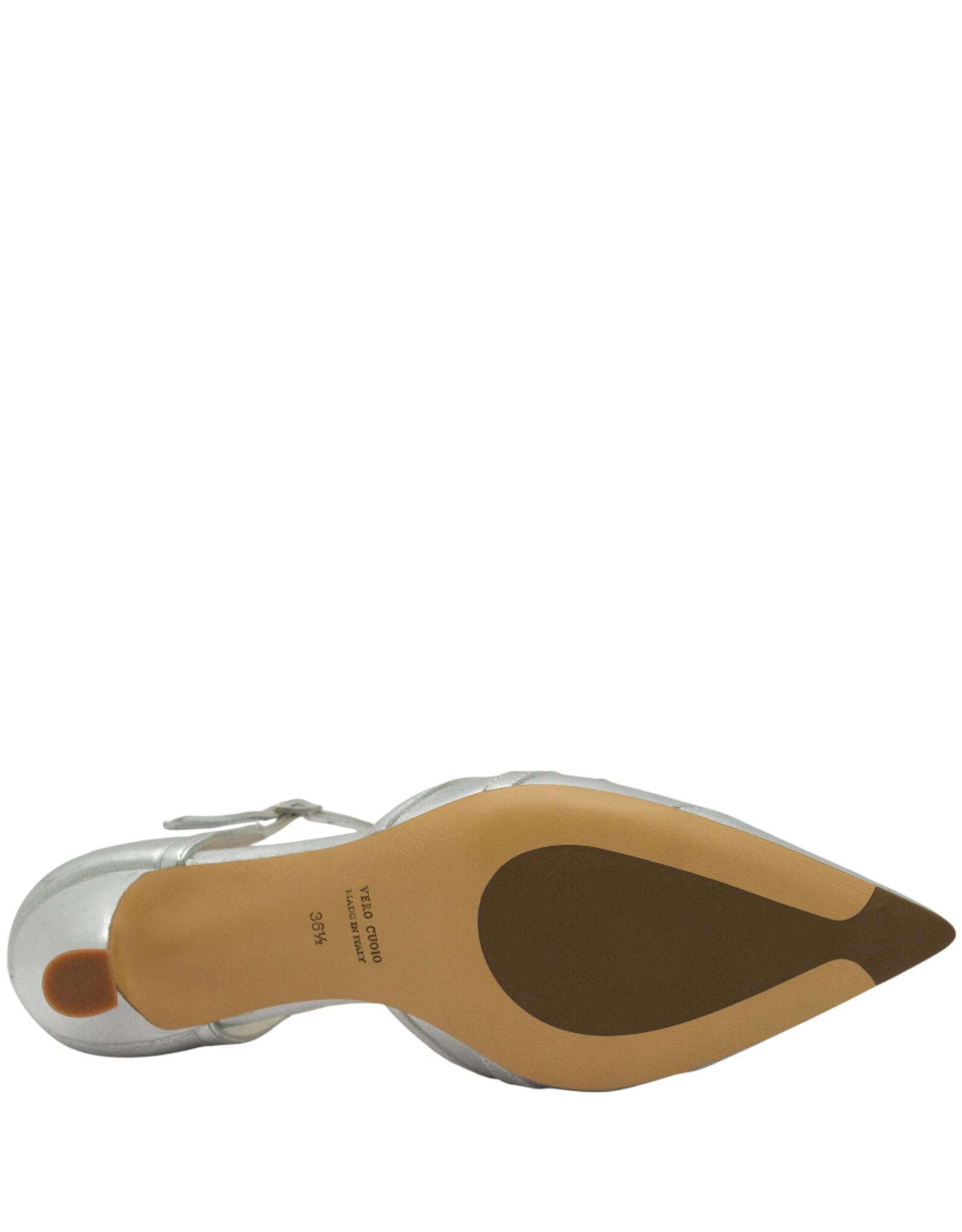 MaraBini MaraBini M13B Silver Mary Jane Point Toe 1030