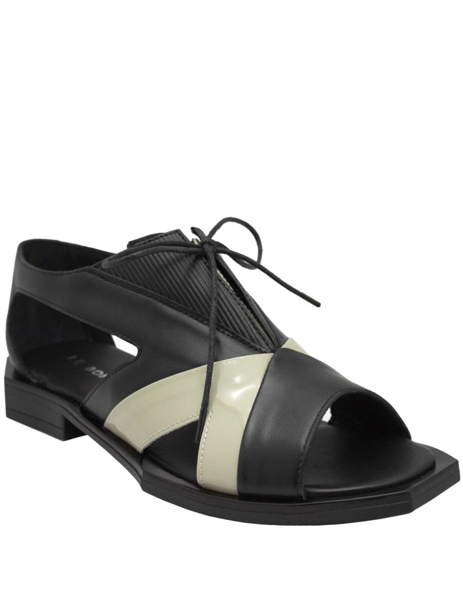 LeBohemien B2Y Black/White Bico Open Toe Flat 2138