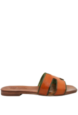 Nuova Nuova N2V Orange/ Green Bico Flat Mule Kye