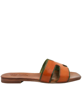 Nuova Nuova N2V Orange/ Green Bico Flat Mule Kye