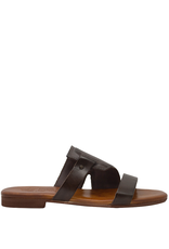 Nuova Nuova N3B Brown Asymetric Flat Mule Bella