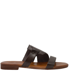 Nuova Nuova N3B Brown Asymetric Flat Mule Bella