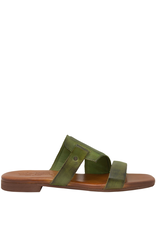 Nuova Nuova N3C Olive Asymetric Flat Mule Bella