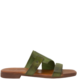 Nuova Nuova N3C Olive Asymetric Flat Mule Bella