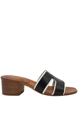 Nuova Nuova N3G Black W/ White Black  Heel Mule Celia