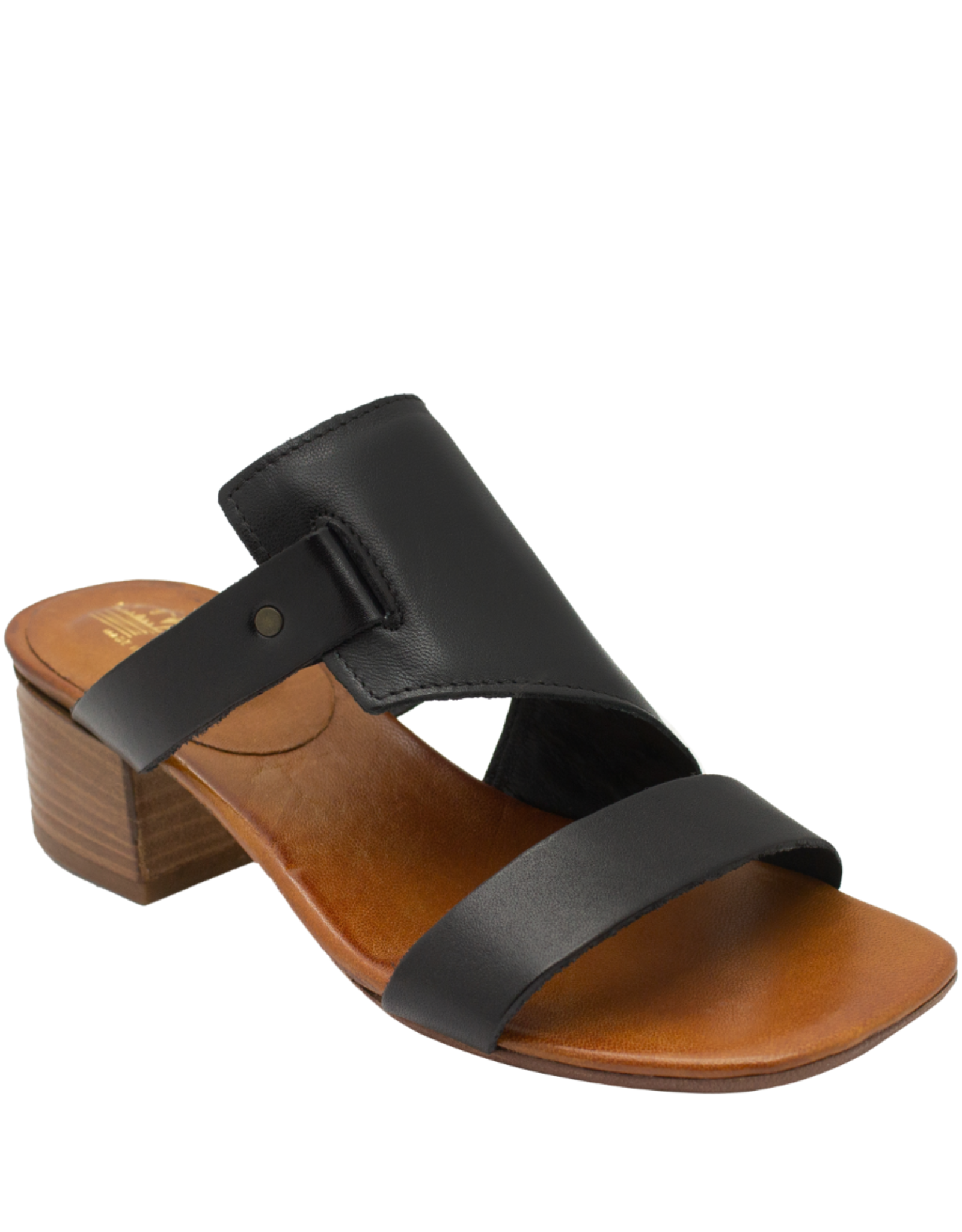 Nuova Nuova N3D Black Asymmetric Mule Block Heel Gio