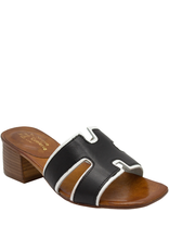 Nuova Nuova N3G Black W/ White Black  Heel Mule Celia