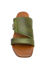 Nuova Nuova N3C Olive Asymetric Flat Mule Bella