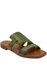 Nuova Nuova N3C Olive Asymetric Flat Mule Bella