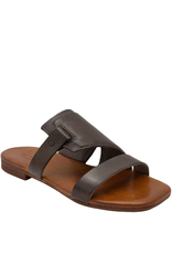 Nuova Nuova N3B Brown Asymetric Flat Mule Bella