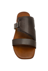 Nuova Nuova N3B Brown Asymetric Flat Mule Bella