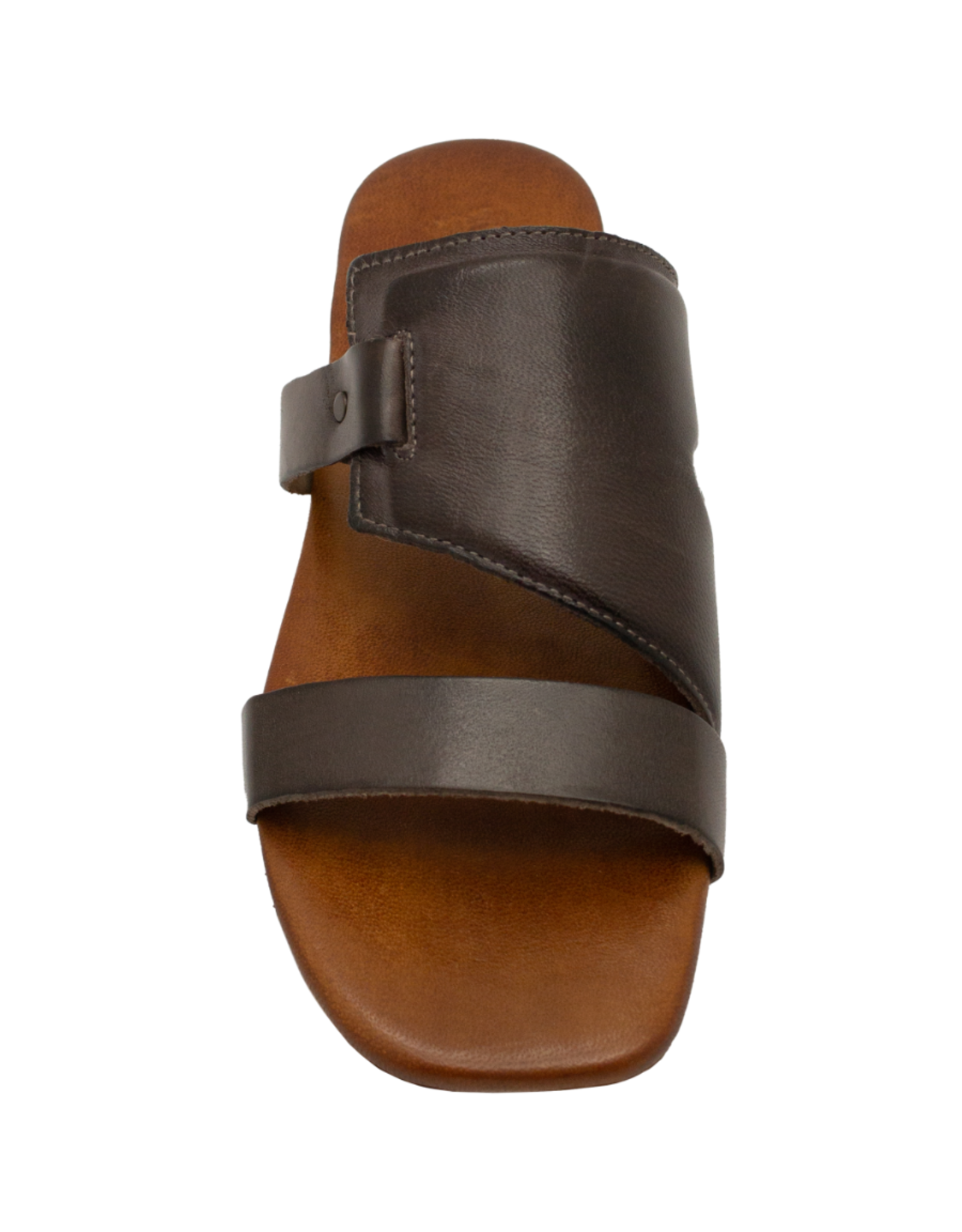 Nuova Nuova N3B Brown Asymetric Flat Mule Bella