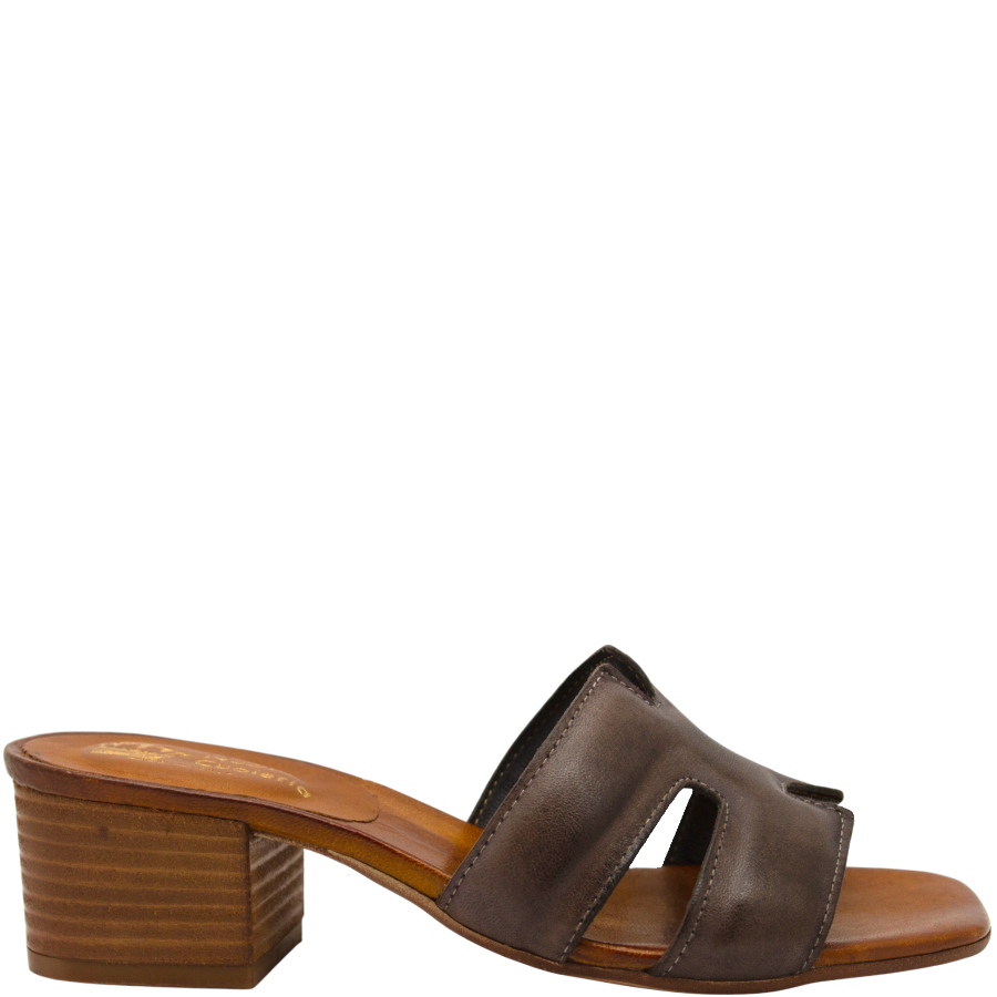 Nuova N2T Brown Mule With Heel Mona - Head Start Shoes