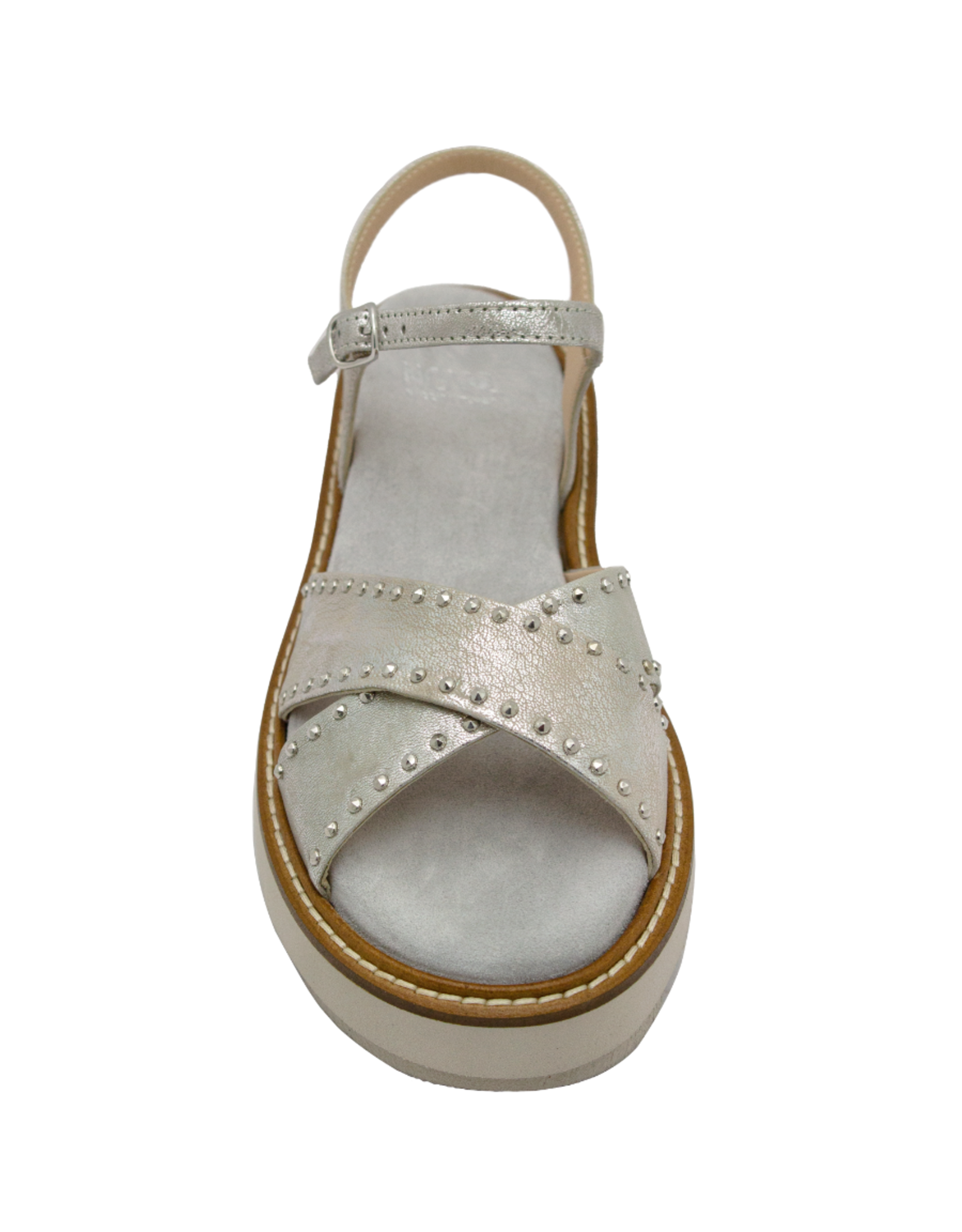 Now Now N45Z Silver Buckled Tread Sole 9174