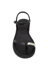 Now Now N46A Black Asymmetric Strap Sandal 9191
