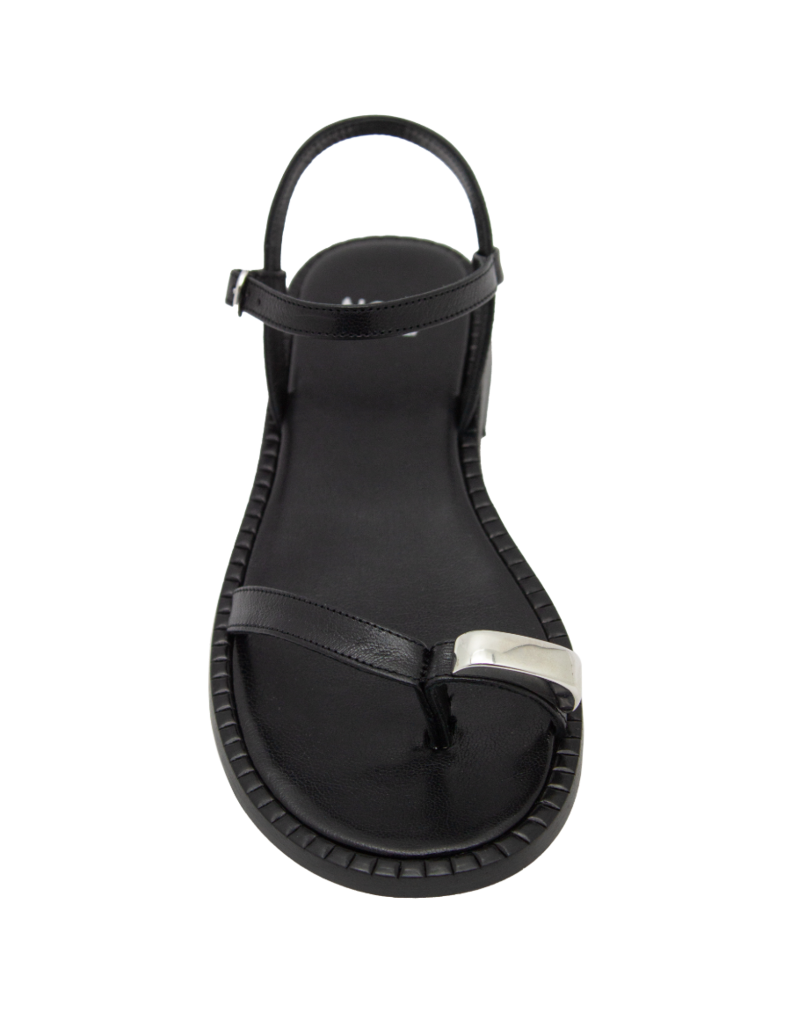 Now Now N46A Black Asymmetric Strap Sandal 9191