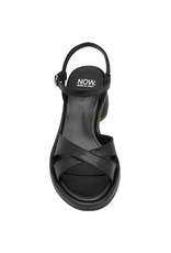 Now Now N46D Black Cross Over Buckle Sandal 9220
