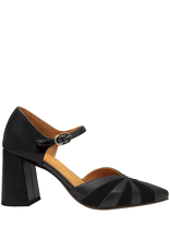 ChieMihara ChieMihara CM3B Black Buckled Pump With Suede Loly