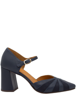 ChieMihara ChieMihara CM3C Navy Buckled Pump With Suede Loly