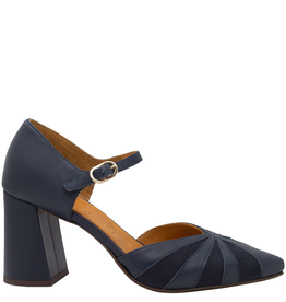 ChieMihara ChieMihara CM3C Navy Buckled Pump With Suede Loly