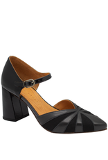 ChieMihara ChieMihara CM3B Black Buckled Pump With Suede Loly