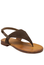 Nuova Nuova N2I Brown Suede Thong Sling Sandal 5056