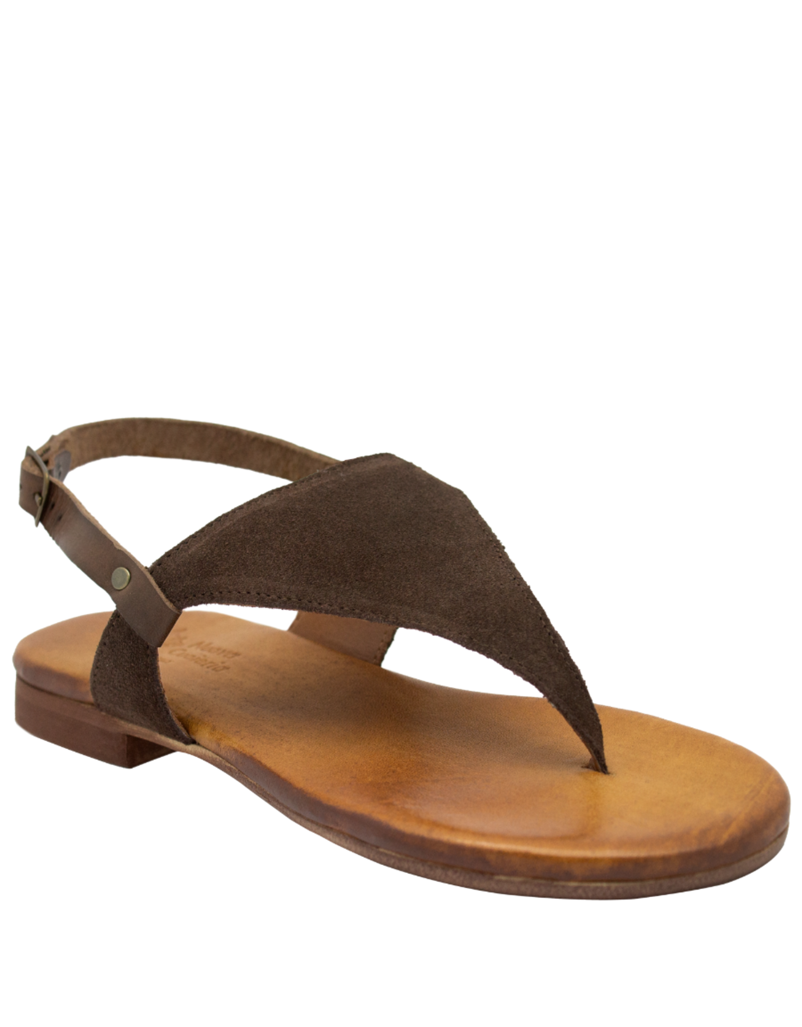 Nuova Nuova N2I Brown Suede Thong Sling Sandal 5056