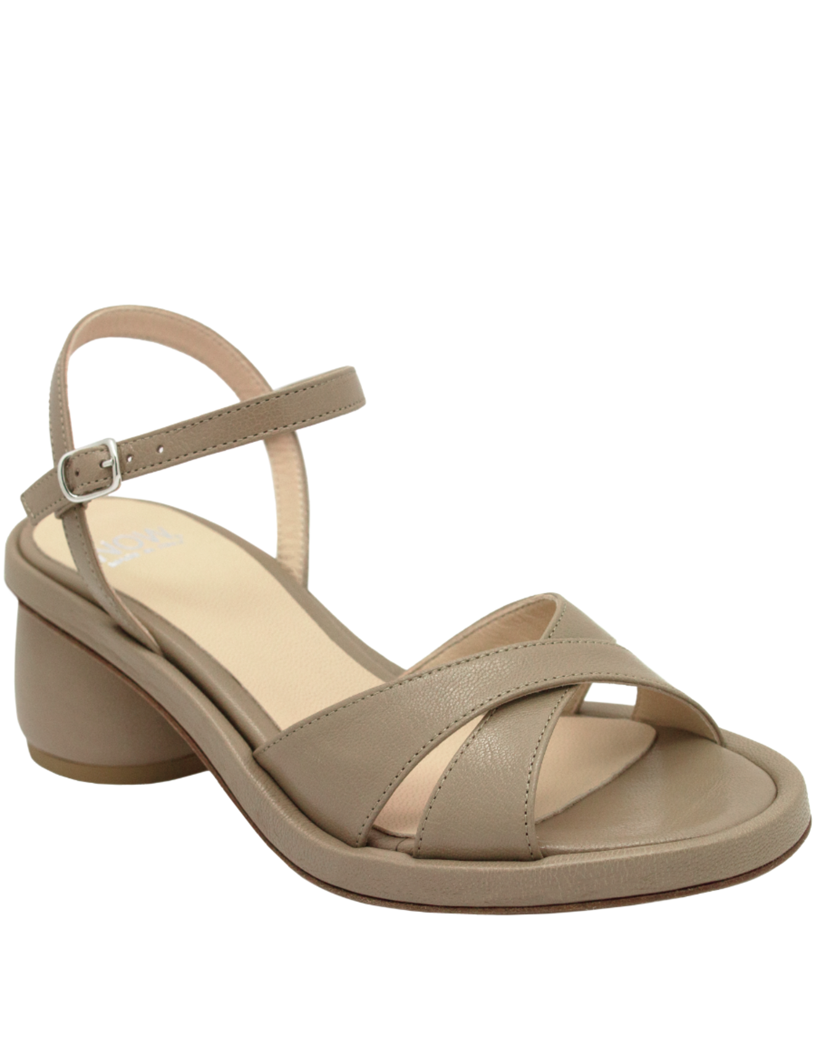 Now Now N46C Taupe Cross Over Buckle Sandal 9220