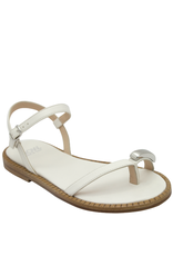 Now Now N46B White Asymmetric Strap Sandal 9191
