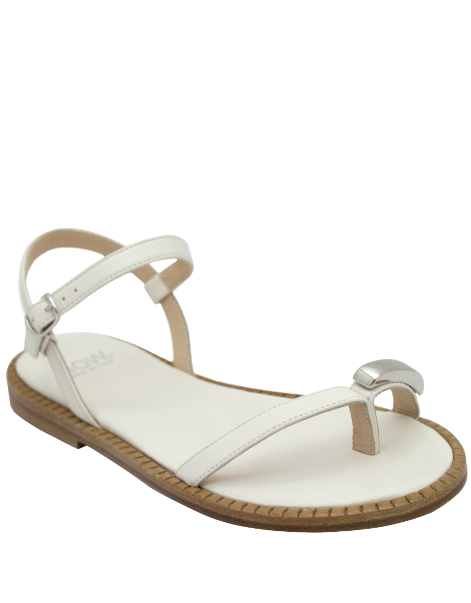 Now Now N46B White Asymmetric Strap Sandal 9191