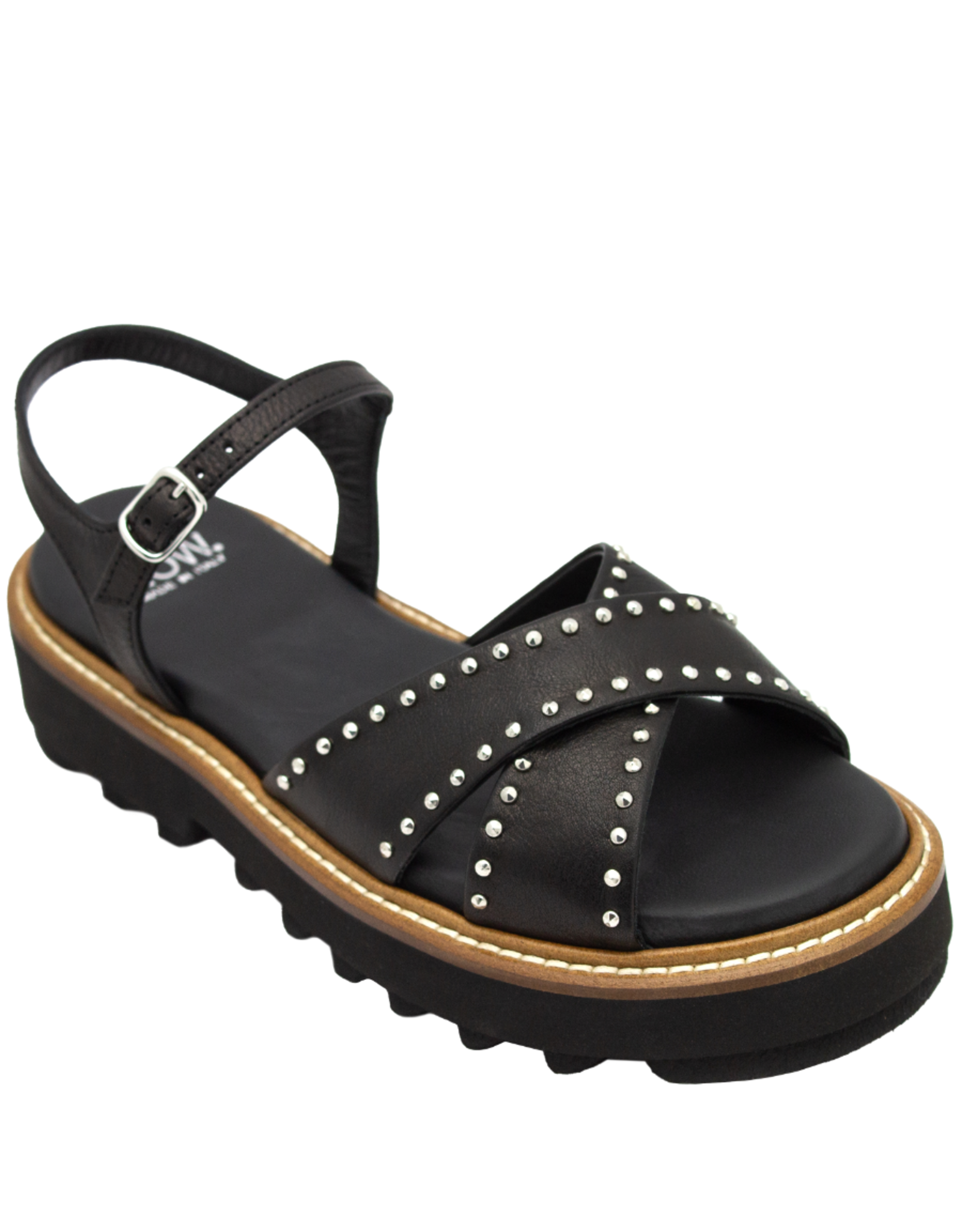 Now Now N46G Black Buckled Tread Sole 9174