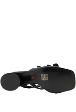 Halmanera Halmanera H48V Black Triple Strap Mule 4002