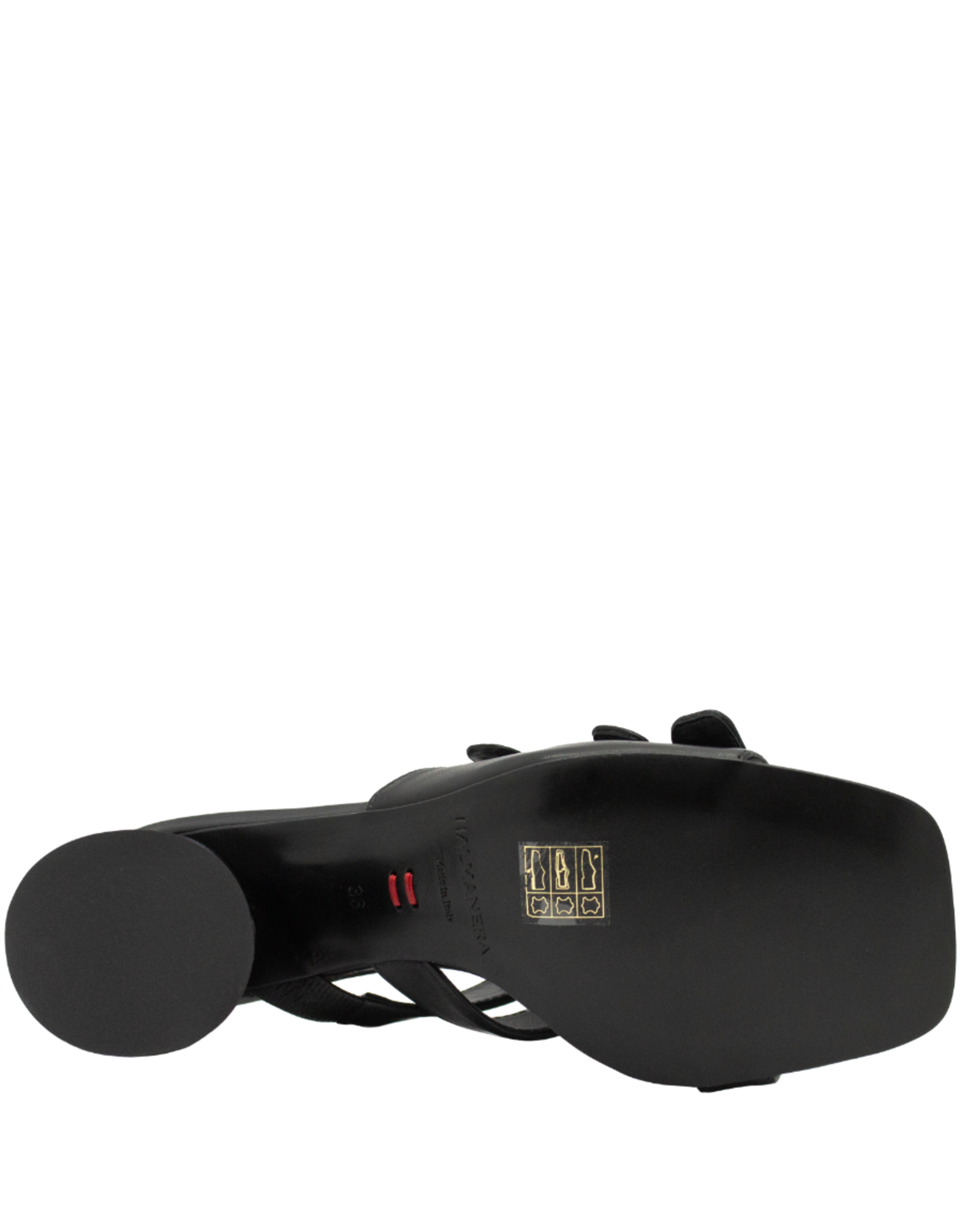 Halmanera Halmanera H48V Black Triple Strap Mule 4002