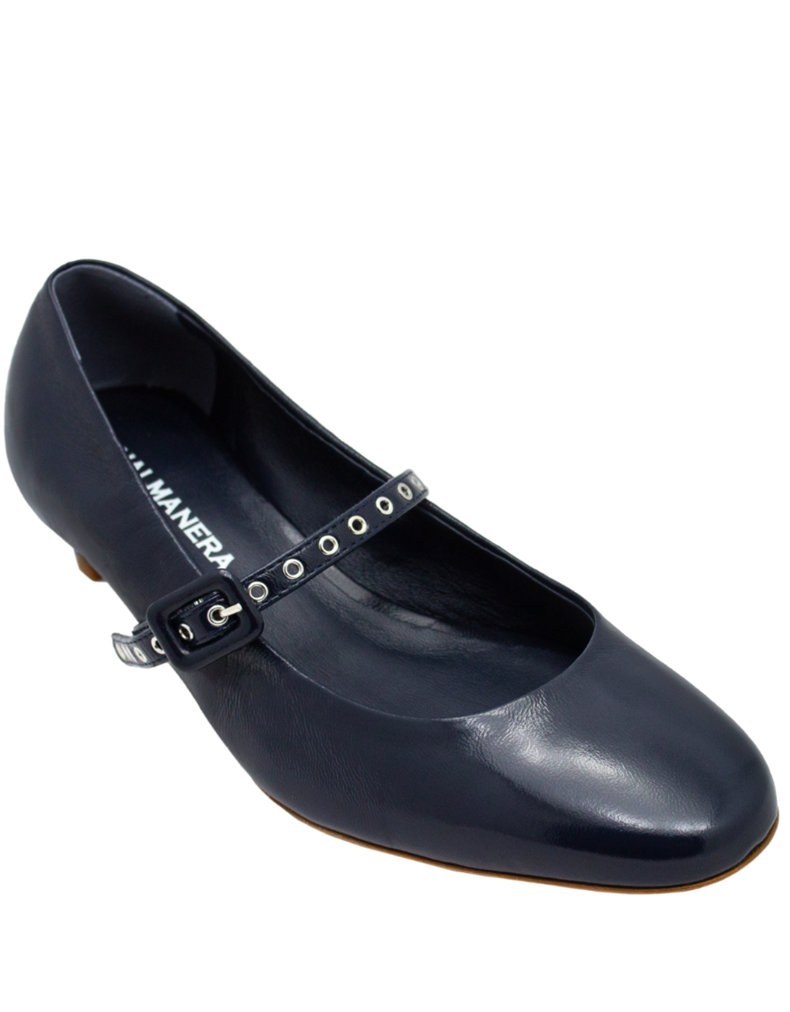 Halmanera Halmanera H48X Navy Mary Jane With Kitten Heel 4004