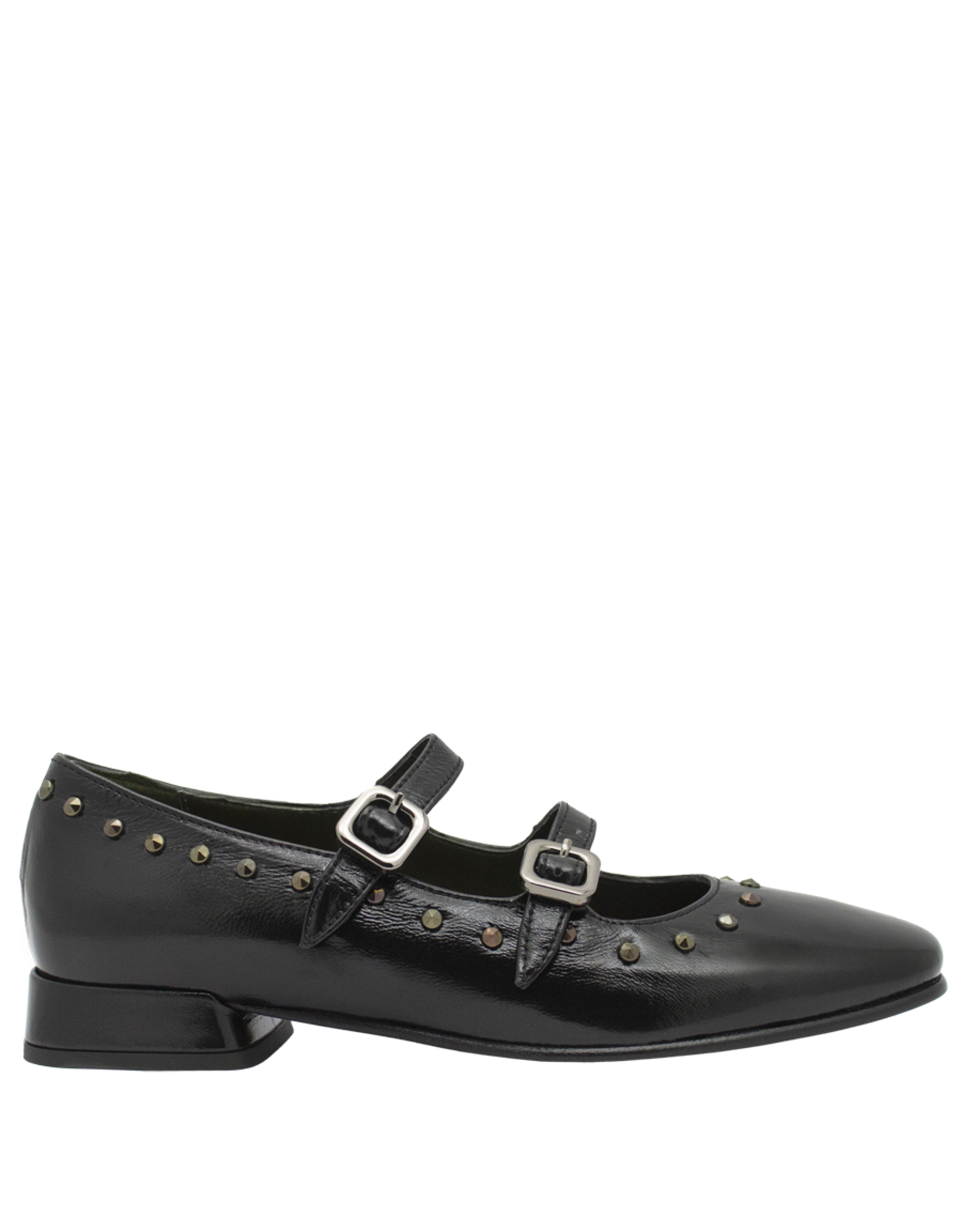 LauraBellariva LB3U Black Pat 2 Buckle MaryJane 9712
