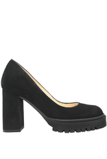 Lodi LD2Z Black Suede Platform Pump 2281